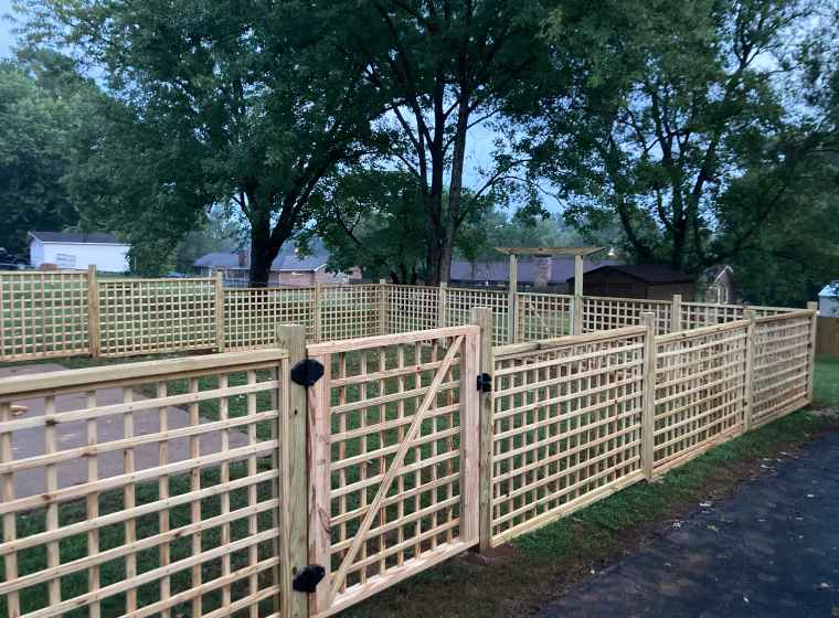 medium height custom built fence